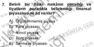 Spor Finansmanı Dersi Ara Sınavı Deneme Sınav Soruları 7. Soru