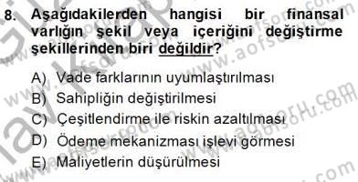 Spor Finansmanı Dersi Ara Sınavı Deneme Sınav Soruları 8. Soru