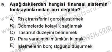 Spor Finansmanı Dersi 2014 - 2015 Yılı (Vize) Ara Sınav Soruları 9. Soru