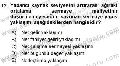 Spor Finansmanı Dersi 2015 - 2016 Yılı (Final) Dönem Sonu Sınav Soruları 12. Soru