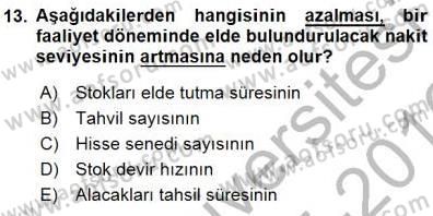 Spor Finansmanı Dersi 2015 - 2016 Yılı (Final) Dönem Sonu Sınav Soruları 13. Soru