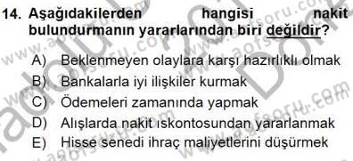 Spor Finansmanı Dersi 2015 - 2016 Yılı (Final) Dönem Sonu Sınav Soruları 14. Soru