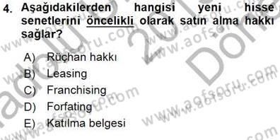 Spor Finansmanı Dersi 2015 - 2016 Yılı (Final) Dönem Sonu Sınav Soruları 4. Soru