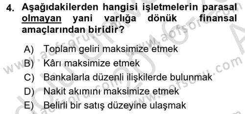 Spor Finansmanı Dersi 2016 - 2017 Yılı (Vize) Ara Sınav Soruları 4. Soru