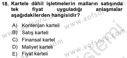 Spor Finansmanı Dersi 2021 - 2022 Yılı (Final) Dönem Sonu Sınav Soruları 18. Soru