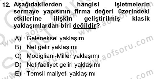 Spor Finansmanı Dersi 2022 - 2023 Yılı (Final) Dönem Sonu Sınav Soruları 12. Soru