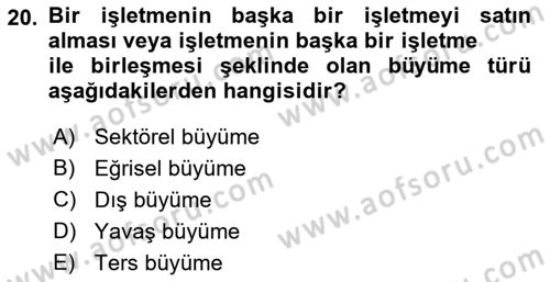 Spor Finansmanı Dersi 2022 - 2023 Yılı (Final) Dönem Sonu Sınav Soruları 20. Soru