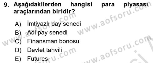 Spor Finansmanı Dersi Ara Sınavı Deneme Sınav Soruları 9. Soru