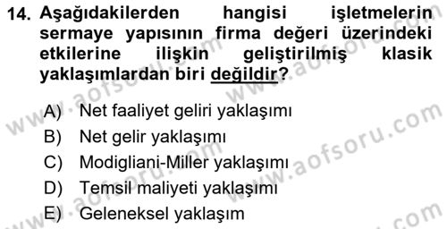Spor Finansmanı Dersi 2023 - 2024 Yılı (Final) Dönem Sonu Sınav Soruları 14. Soru