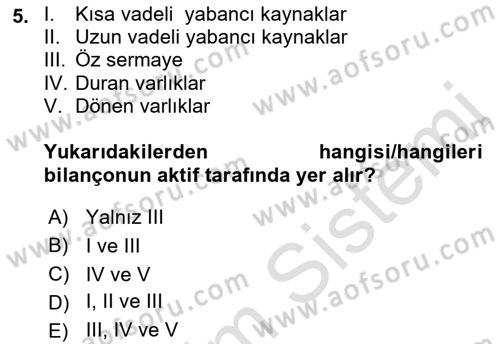 Spor Finansmanı Dersi 2023 - 2024 Yılı (Final) Dönem Sonu Sınav Soruları 5. Soru