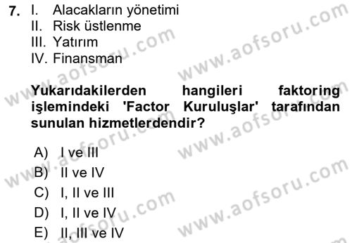 Spor Finansmanı Dersi 2023 - 2024 Yılı (Final) Dönem Sonu Sınav Soruları 7. Soru