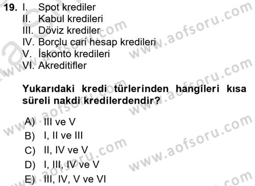 Spor Finansmanı Dersi 2024 - 2025 Yılı (Vize) Ara Sınav Soruları 19. Soru