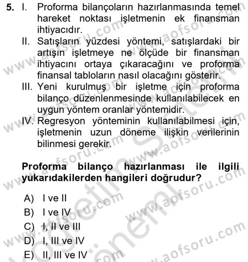 Spor Finansmanı Dersi 2024 - 2025 Yılı (Final) Dönem Sonu Sınav Soruları 5. Soru