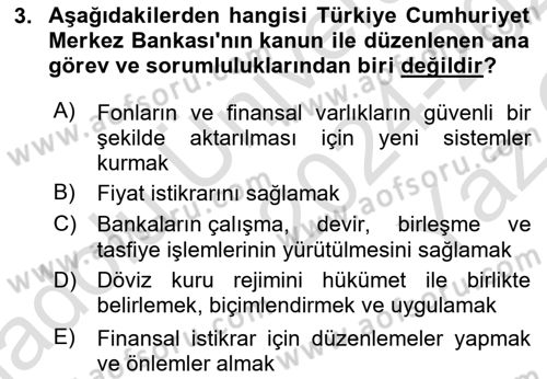 Spor Finansmanı Dersi 2024 - 2025 Yılı Yaz Okulu Sınav Soruları 3. Soru
