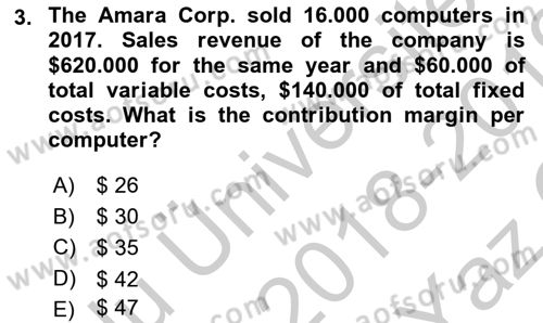 Business Finance 1 Dersi 2018 - 2019 Yılı Yaz Okulu Sınav Soruları 3. Soru