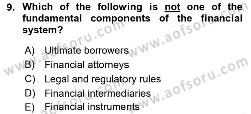 Business Finance 1 Dersi 2018 - 2019 Yılı Yaz Okulu Sınav Soruları 9. Soru