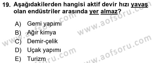 Finansal Yönetim 1 Dersi 2019 - 2020 Yılı (Vize) Ara Sınav Soruları 19. Soru