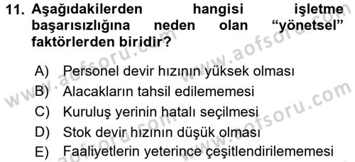 Finansal Yönetim 2 Dersi 2015 - 2016 Yılı Tek Ders Sınav Soruları 11. Soru