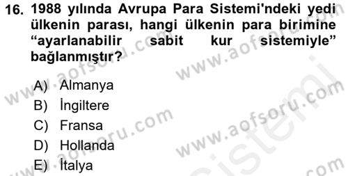 Finansal Yönetim 2 Dersi 2017 - 2018 Yılı (Final) Dönem Sonu Sınavı 16. Soru