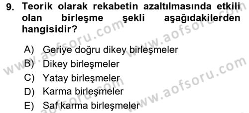 Finansal Yönetim 2 Dersi 2017 - 2018 Yılı (Final) Dönem Sonu Sınavı 9. Soru