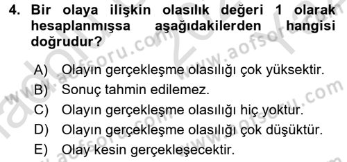 Finansal Yönetim 2 Dersi 2020 - 2021 Yılı Yaz Okulu Sınav Soruları 4. Soru