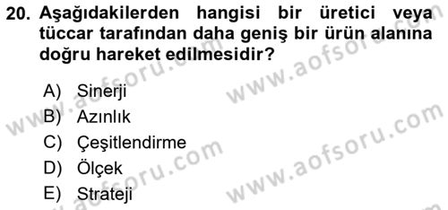 Finansal Yönetim 2 Dersi 2021 - 2022 Yılı (Final) Dönem Sonu Sınav Soruları 20. Soru