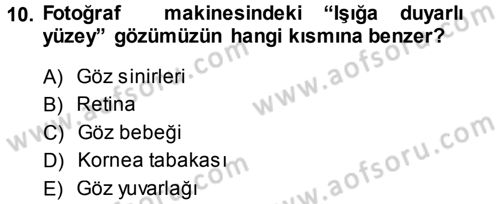 Temel Fotoğrafçılık Dersi Ara Sınavı Deneme Sınav Soruları 10. Soru