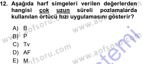Temel Fotoğrafçılık Dersi Ara Sınavı Deneme Sınav Soruları 12. Soru