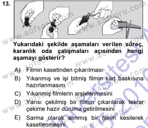 Temel Fotoğrafçılık Dersi 2015 - 2016 Yılı (Final) Dönem Sonu Sınav Soruları 13. Soru