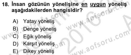Temel Fotoğrafçılık Dersi 2016 - 2017 Yılı (Vize) Ara Sınav Soruları 18. Soru