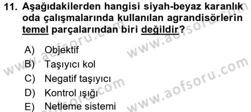 Temel Fotoğrafçılık Dersi 2016 - 2017 Yılı (Final) Dönem Sonu Sınav Soruları 11. Soru