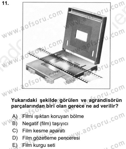Temel Fotoğrafçılık Dersi 2017 - 2018 Yılı (Final) Dönem Sonu Sınav Soruları 11. Soru