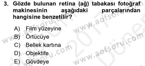 Temel Fotoğrafçılık Dersi 2017 - 2018 Yılı (Final) Dönem Sonu Sınav Soruları 3. Soru