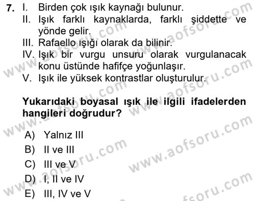 Temel Fotoğrafçılık Dersi 2018 - 2019 Yılı (Vize) Ara Sınav Soruları 7. Soru
