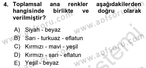 Temel Fotoğrafçılık Dersi 2022 - 2023 Yılı (Vize) Ara Sınav Soruları 4. Soru
