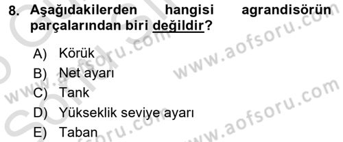 Temel Fotoğrafçılık Dersi 2024 - 2025 Yılı (Final) Dönem Sonu Sınav Soruları 8. Soru