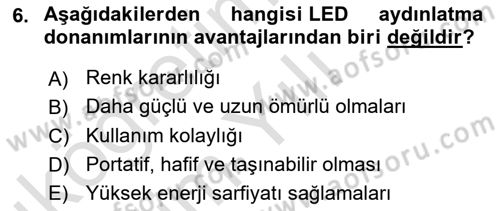 Temel Fotoğrafçılık Dersi 2024 - 2025 Yılı Yaz Okulu Sınav Soruları 6. Soru
