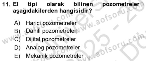 Temel Fotoğrafçılık Dersi 2025 - 2026 Yılı (Vize) Ara Sınav Soruları 11. Soru