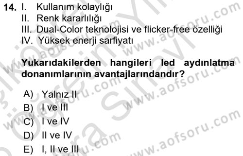 Temel Fotoğrafçılık Dersi 2025 - 2026 Yılı (Vize) Ara Sınav Soruları 14. Soru