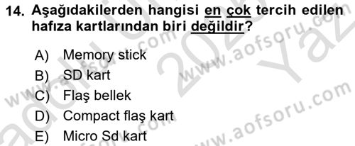 Temel Fotoğrafçılık Dersi 2025 - 2026 Yılı Yaz Okulu Sınav Soruları 14. Soru