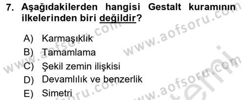 Temel Fotoğrafçılık Dersi 2025 - 2026 Yılı Yaz Okulu Sınav Soruları 7. Soru