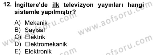 Hareketli Görüntünün Tarihi Dersi 2012 - 2013 Yılı (Vize) Ara Sınav Soruları 12. Soru