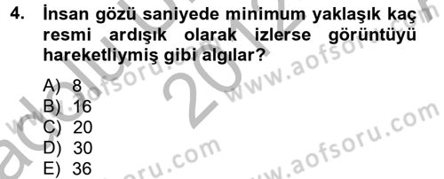 Hareketli Görüntünün Tarihi Dersi 2012 - 2013 Yılı (Vize) Ara Sınav Soruları 4. Soru