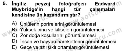 Hareketli Görüntünün Tarihi Dersi 2012 - 2013 Yılı (Vize) Ara Sınav Soruları 5. Soru