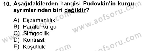 Hareketli Görüntünün Tarihi Dersi 2012 - 2013 Yılı (Final) Dönem Sonu Sınav Soruları 10. Soru