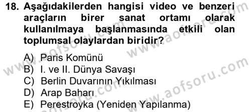 Hareketli Görüntünün Tarihi Dersi 2012 - 2013 Yılı (Final) Dönem Sonu Sınav Soruları 18. Soru