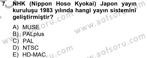 Hareketli Görüntünün Tarihi Dersi 2012 - 2013 Yılı (Final) Dönem Sonu Sınav Soruları 7. Soru