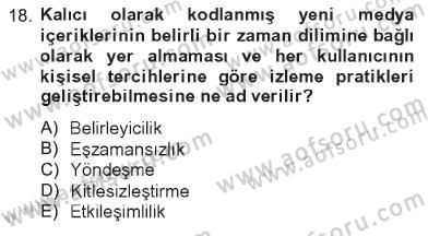 Hareketli Görüntünün Tarihi Dersi 2012 - 2013 Yılı Tek Ders Sınav Soruları 18. Soru