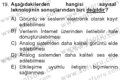Hareketli Görüntünün Tarihi Dersi 2012 - 2013 Yılı Tek Ders Sınav Soruları 19. Soru