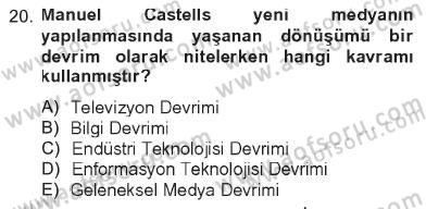 Hareketli Görüntünün Tarihi Dersi 2012 - 2013 Yılı Tek Ders Sınav Soruları 20. Soru